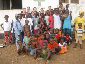 eMi Sierra Leone Team with kids at Mokanji Hospital