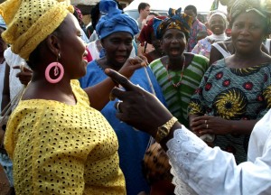 Madame Chief leads song and dance